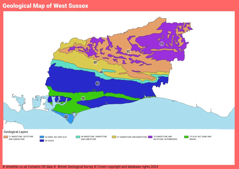 Geological Map of West Sussex